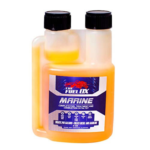 Fuel Ox Marine - Complete Fuel Treatment and Combustion Catalyst - Fuel Additive for Gas or Diesel - for Inboard or Outboard Motors - Treats Fuel for Boats or Jet Skis - 3oz Bottle