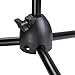 AW 4pcs Boom Mic Stand Floor Adjustable Height Mic Tripod Stand Dual Mic Clip Holder Folding Microphone Holder for Singing Live Stream Stage Studio