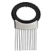EVINIS Onion Holder Vegetable Potato Cutter Slicer Gadget Stainless Steel Fork Slicing Helper Kitchen Tool Aid Gadget Cutting Chopper,with Finger Guard Finger Protector