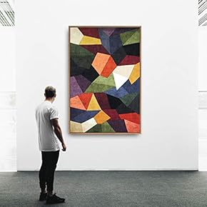 Framed Canvas Wall Art Color Block Canvas Prints Home Artwork Decoration for Living Room,Bedroom - 16x24 inches