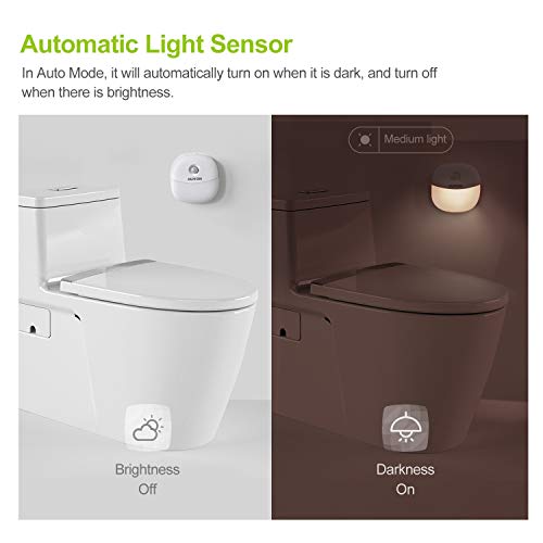image for AUVON Rechargeable Motion Sensor Night Light, Warm White LED Stick-On 