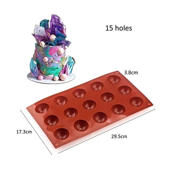 Chocolate-MouldsBakeware-Set-Silicone-Mold-for-Cake-Decoration-Jelly-Pudding-Candy-Chocolate-Half-Ball-Sphere-Silicone-Mold-6-Holes-Semicircle-15-Holes-Semicircle-24-Holes-Semicircle Chocolate Moulds,Bakeware Set Silicone Mold for Cake Decoration Jelly Pudding Candy Chocolate, Half Ball Sphere Silicone…