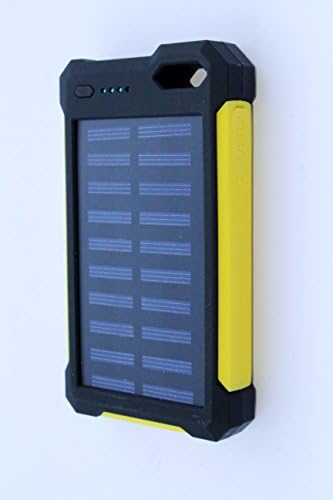 Portable Solar Power Bank Charger, COVERSUIT 30000mAh Dual USB Solar Battery Charger With LED Flashlight Outdoor For iPhone iPad Samsung (Power Bank With 12 X LED Lights, YELLOW)