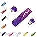 Techkey OTG USB Flash Drive for Cell Phones,Tablets and PCs,Key Chain Included,Watercolor Series,64GB,Purple
