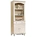 Sauder Harbor View Library/Bookcase With Doors , Antiqued White finish
