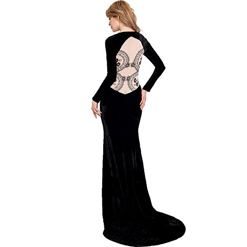 amazon vestito nero lungo