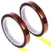 2 Rolls 1/2(12mm) Kapton Polyimide High Temp Tape,length 108ft(33m)