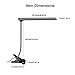 CeSunlight LED Clip on Desk Lamp, Bed Headboard Light with Clamp for Reading, 3000K – 6500K Color Temperature Setting, Stepless Brightness Control, Long USB Cord and AC Adapter Included (Black)