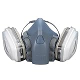 3M Medium Half Facepiece Reusable Respirator 7502/37082(AAD), Respiratory Protection, Medium, with Organic Vapor Cartrid
