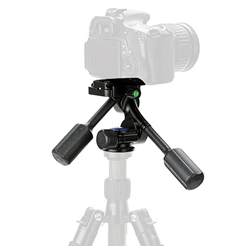 Koolertron Video Tripod Monopod Ball Head 3-way Fluid Head Rocker Arm with Quick Release Plate for Canon Nikon Sony DSLR Camera