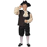 Rubies Colonial Boy Costume for Kids, Boy's Small