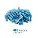 Camtek 300PCS Heat Shrink Butt Connectors Blue 16-14 AWG, Marine Grade Tinned Red Copper Crimp Splice Terminals Insulated Waterproof Electrical Wire Connectors for Marine,Truck,Stereo