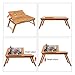 Nakey Laptop Desk Table Adjustable Bamboo Foldable Lapdesk Breakfast Serving Bed Tray w’ Tilting Top Drawer (lapdesk)thumb 3