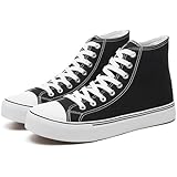 thumbnail image 2 of Yageyan Women's High Top Canvas Sneakers - White Floral Design, Lace-Up, Lightweight Casual Shoes 2 of 3