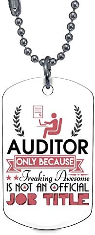 OMANECK I Love My Auditor Necklaces, Being an Auditor Dog Tag