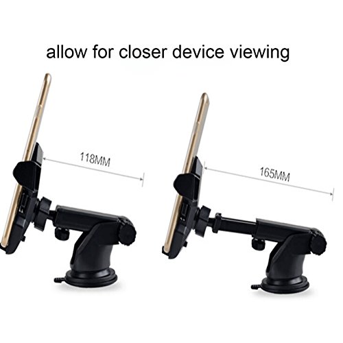 One Hand Operation Mount Car Phone Holder for Car Drivers,iBarbe Universal Windshield Mount/Dashboard Bracket with Adjustable Arm for iPhone X 8/8 Plus 7/7 Plus 6s Plus,Samsung Galaxy s9,S9+,S8 Plus