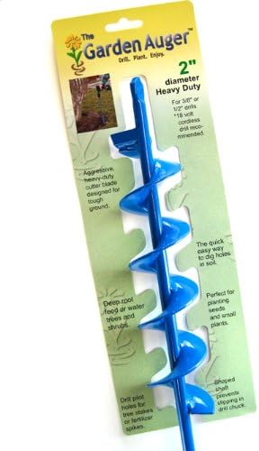 Garden Auger Bulb Planter for Soil and Earth Heavy Duty 2.00" Dia X 24'' Length