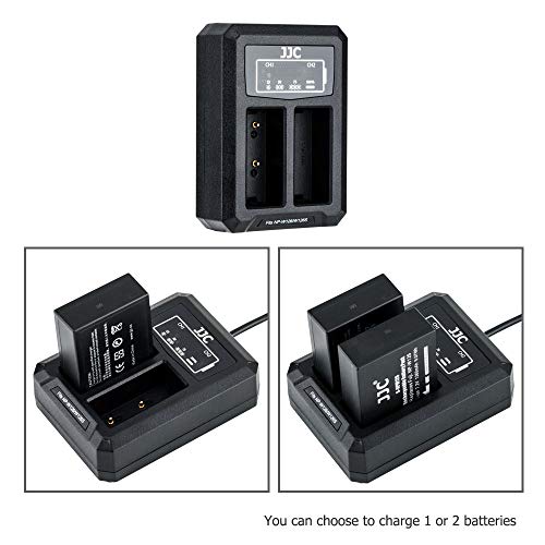 JJC Chargeur Double Batterie USB pour Appareils Photo Fujifilm X-PRO2 X-PRO1 X-H1 X-T3 X-T2 X-T1 X-T30 X-T20 X-T10 X-A5 X-T100 X100F Remplace Fuji NP-W126/NP-W126s - Image 3