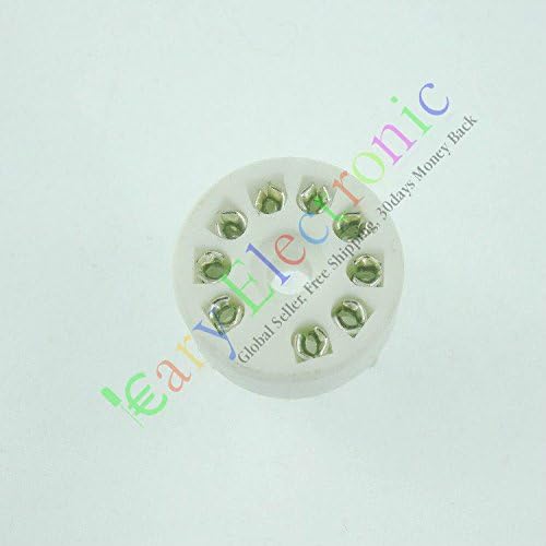 Cary 4pcs 9 PIN PCB Ceramics Vaccum Tube Socket for 12au7 12ax7b Audio Tube Amp