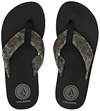 Volcom Men's Daycation Flip Flop Sandal, Dark