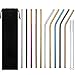Reusable Stainless Steel Straws (Multicolor, 10.5