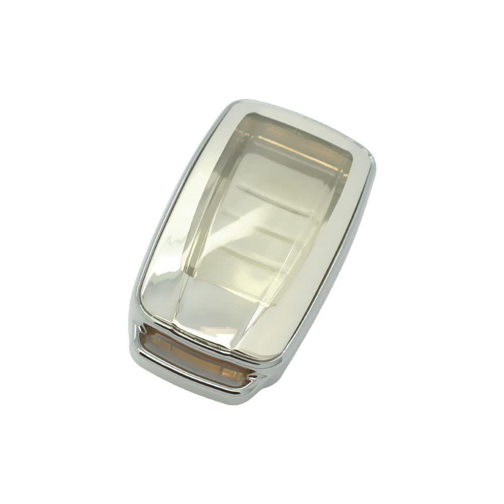 BROVACS Soft TPU Case Shell Cover Protector Holder Compatible with ACURA TLX RLX RDX MDX ILX Smart Remote Key Fob 2 3 4 5 Button SV9510 Silver