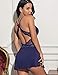 ADOME Women Chemise Lingerie V-Neck Nightie Full Slips Lace Babydoll Sleepwear Dress(S-XXXL)