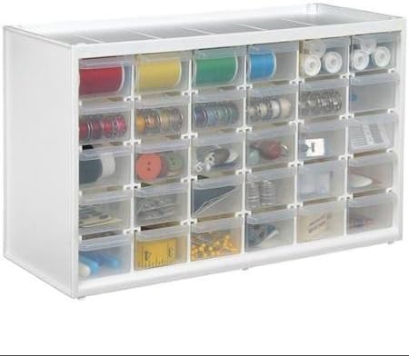 DaddyDo ArtBin Store-in-Drawer Cabinet-14.375"X6"X8.75" Translucent