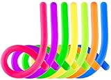 YOGU Stretchy String Fidgets Sensory Toy for Kids with ADD ADHD Increase Focus Patience Build Resistance Squeeze Strengthen Arms Anxiety Stress Relief Figit Toys - Stretches 10 Inches to 8 Ft 7 Pack