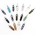 Wholesale 16PCS Assorted Nature Hexagonal Quartz Stone Pendants Healing Reiki Chakra Point Charms Bulk for Jewelry Making