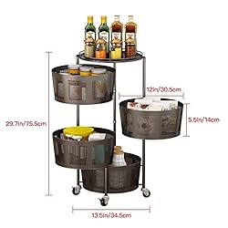 STYLIFING 4 Tier Rotating Multi Layer Kitchen Shelf