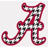 Alabama Crimson Tide Houndstooth Script A 4" Vinyl Decal Car Truck Sticker
