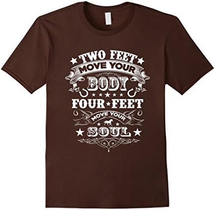 Men's W- Four Feet Move Your Soul T-Shirt Small Brown