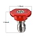 Newcomdigi Pressure Washer Spray Nozzle Tips Multiple Degrees Fit for Power Washer 1/4 Quick Connection Design 2.5 GPM (5 Pack)