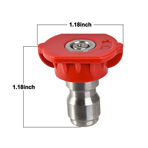 Pressure Washer Spray,Newcomdigi DUS-025 Pressure Washer Spray Nozzle Tips Multiple Degrees 1/4 Quick Connection Design 2.5 GPM (5 Pack)