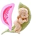 Large Angel Baby Fondant Mold Chocolate Candy Making Silicone Mold for Baby Shower 1st First Birthday Party Cake Decoration Soap Candle Art Craft Mould