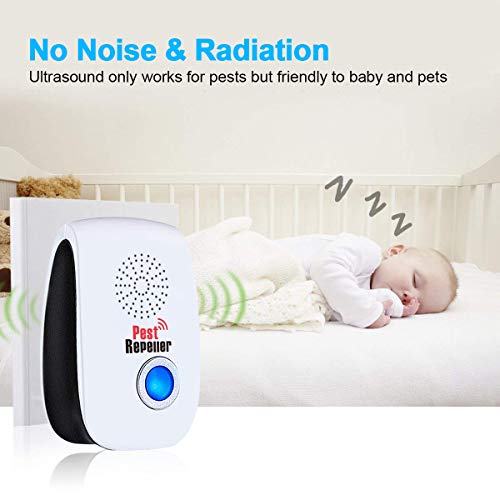 image for OLYNIK Ultrasonic Pest Repeller, Upgrade Dual Microchip Repellent-6 Pa