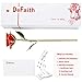 DEFAITH 24K Gold Rose Made from Real Fresh Long Stem Rose Flower, Great Anniversary Gifts for Her, Red with Stand