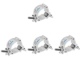 Truss Hook Clamp JFDWOPHT 4PCS Heavy Duty 2 Inch O Stage Light Hook Clamp/Truss Clamps/Moving Head Light Par Light Spotlight Truss Kit/ Aluminum Alloy Finish/ Wrap Around Clamp