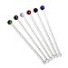 Rink Drink Gin / Cocktail Glass Swizzle Sticks - Pack Of 6 Multi Coloured Stirrers