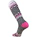 Pure Athlete Ski Socks Women Wool Warm – Skiing Sock Men, Warmest Snowboard Cold Weather Pack (1 Pair - Grey/Hot Pink, Small)
