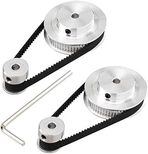 Kaneorooir GT2 Timing Pulley Kit 20T 60T 5mm Bore 200mm 6mm Belt