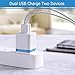 Phone Charger 10ft with Plug (4-in-1), FIMARR Dual USB Wall Charger Adapter Block with 2-Pack Charging Cable 10-Feet Compatible with Phone XS/Max/XR/X 8/7/6 Plus SE/5S/5C (UL Certified)