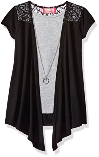 Dream star big girls  short sleeve tie front 2 fer with…