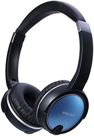 Snlsy Bluetooth Wireless Headphones with Inline Microphone (Blue)