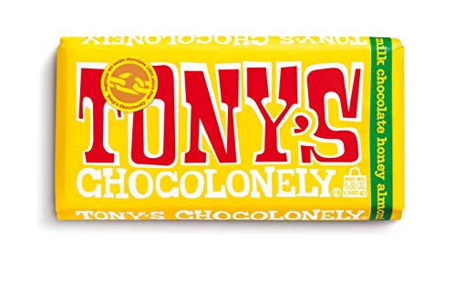 Tony's Chocolonely 32% Milk Chocolate Bar with Honey Almond Nougat, 6.35 Ounce - Thumbnail 6