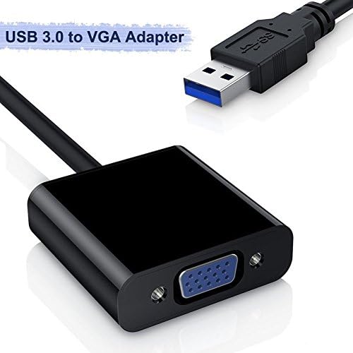USB to VGA Adapter,YOYOLIVE Multi-display Video VGA Converter USB 3.0 to VGA Adapter for Windows 10/ 8.1/ 8/ 7 Built-in Driver. (BLACK)