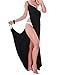 LittleLittleSky Womens Sexy Greek Goddess Spaghetti Strap Sarong Beach Dress Bikini Swimwear Cover-Ups (One Size, Black)