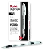 Pentel R.S.V.P. Ballpoint Pen, 0.7mm Fine Tip, Black Ink, Box of 12 (BK90-A)