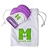 Munch Mitt the Original Mom Invented Teething Toy- Teether Stays on Babys Hand for Self-Soothing Entertainment and Pain Relief, Ideal Baby Shower Gift with Handy Travel/Laundry Bag- Purple Shimmer